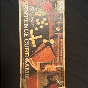 Scrabble Sentence Cube Game - Classic Brown and Black